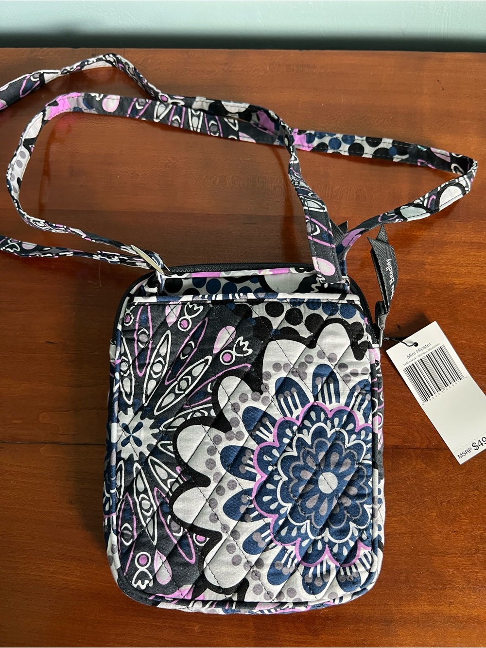 Vera Bradley Floral Quilted Mini Hipster Crossbody Bag Mimosa Medallion